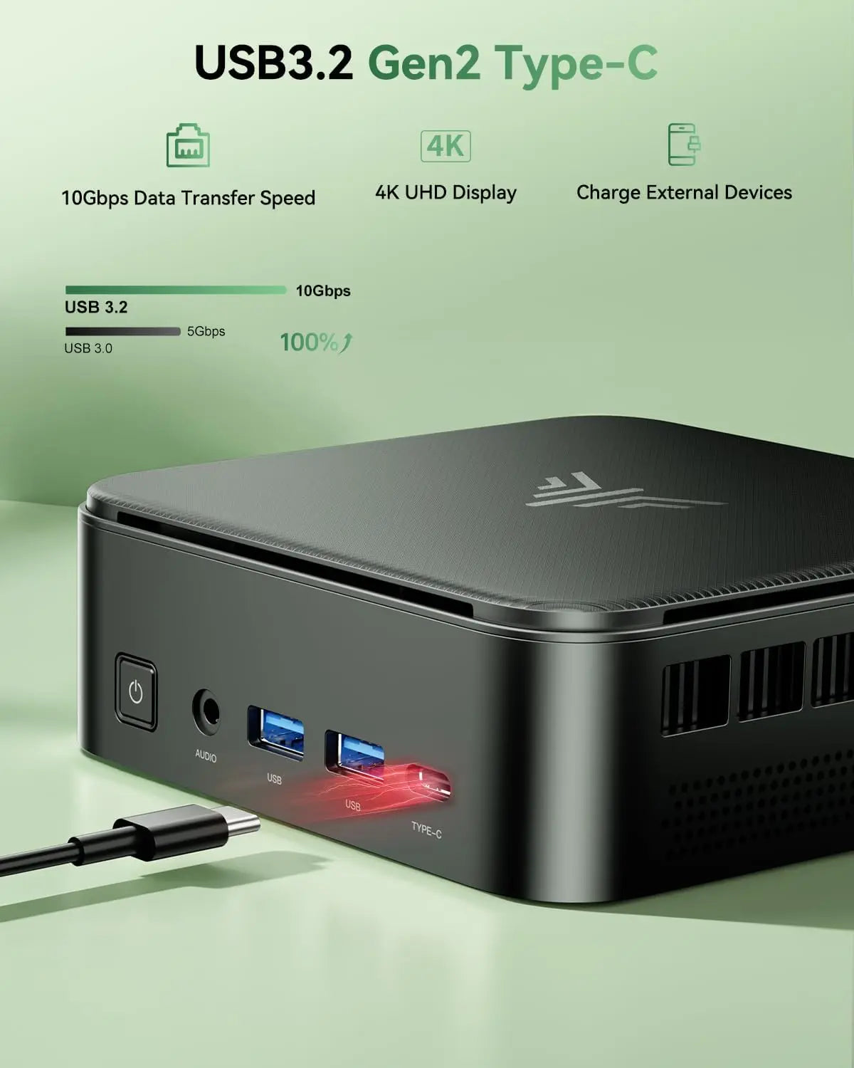 Mini PC with AMD Ryzen7 7735HS/7730U 32GB 512GB SSD AMD Mini PC Computer Gaming PC Support 4K HDMI DP Type-C WiF