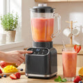 Professional Blender For Smoothies, 1200 Peak Watts Countertop Juicer, 5 Functions, 52 Oz Glass Jar & 24 Oz To-Go Cup Combo, Ble