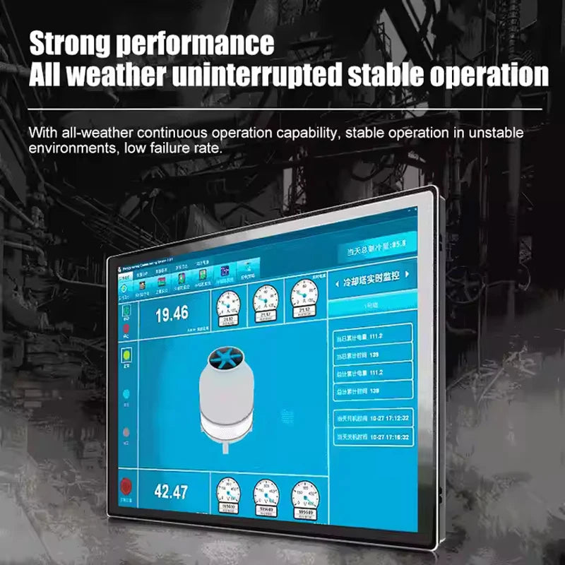 Win 10 Mini PC Industrial All-in-One Core I5 10th Gen Capacitive Touch Screen Front Waterproof Embedded Panel Computer