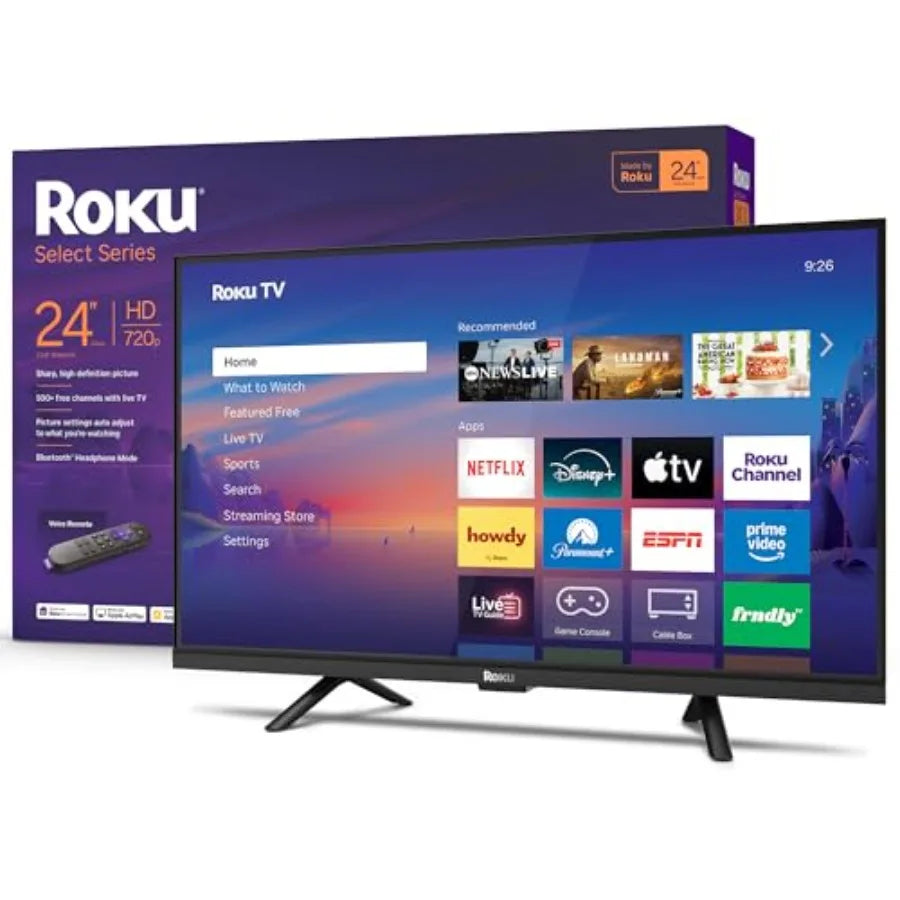 Smart TV 2026 24-Inch Select Series, HD TV TV with Voice Remote Flat Screen LED Television with Wi-Fi for Streaming Live Local