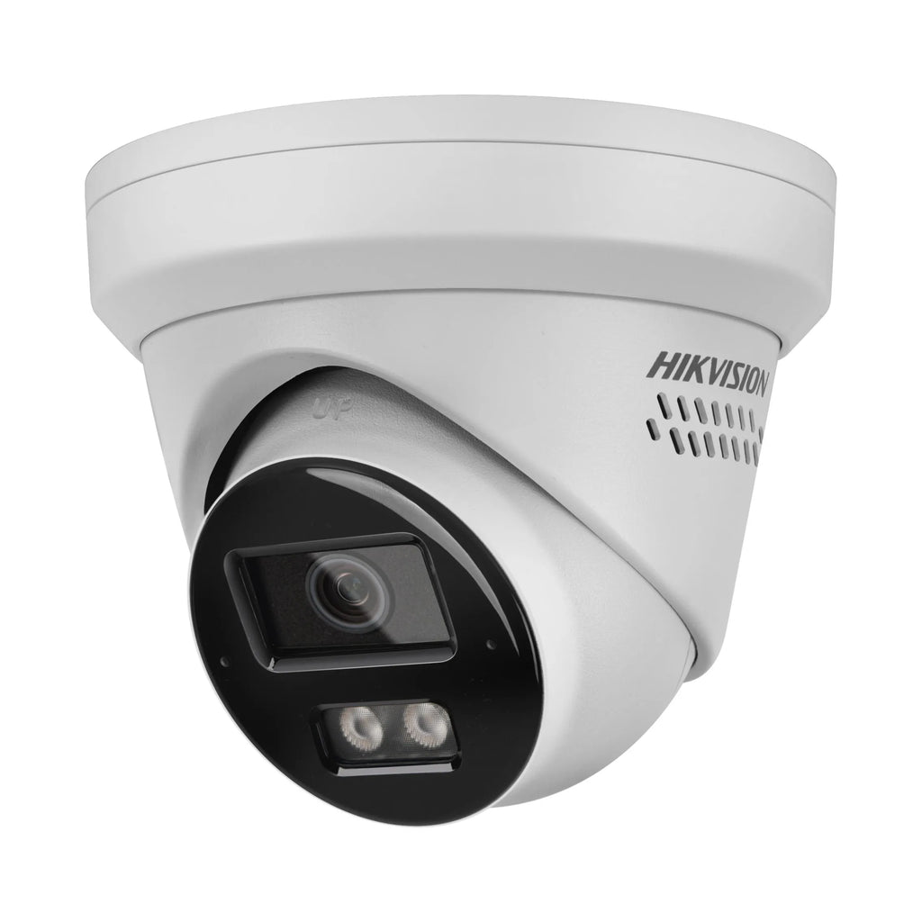 Hikvision 8MP IP Camera DS-2CD2383G2-LI2U/SRB Smart Hybrid Light Arrayed Mic Speaker Turret Acusense Red and Blue Light Warning