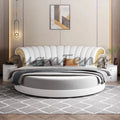 Modern Small Family Bed Round Minimalist Design Double Confortable Bed Wedding Fashionable Light Luxury Muebles Home Furniture