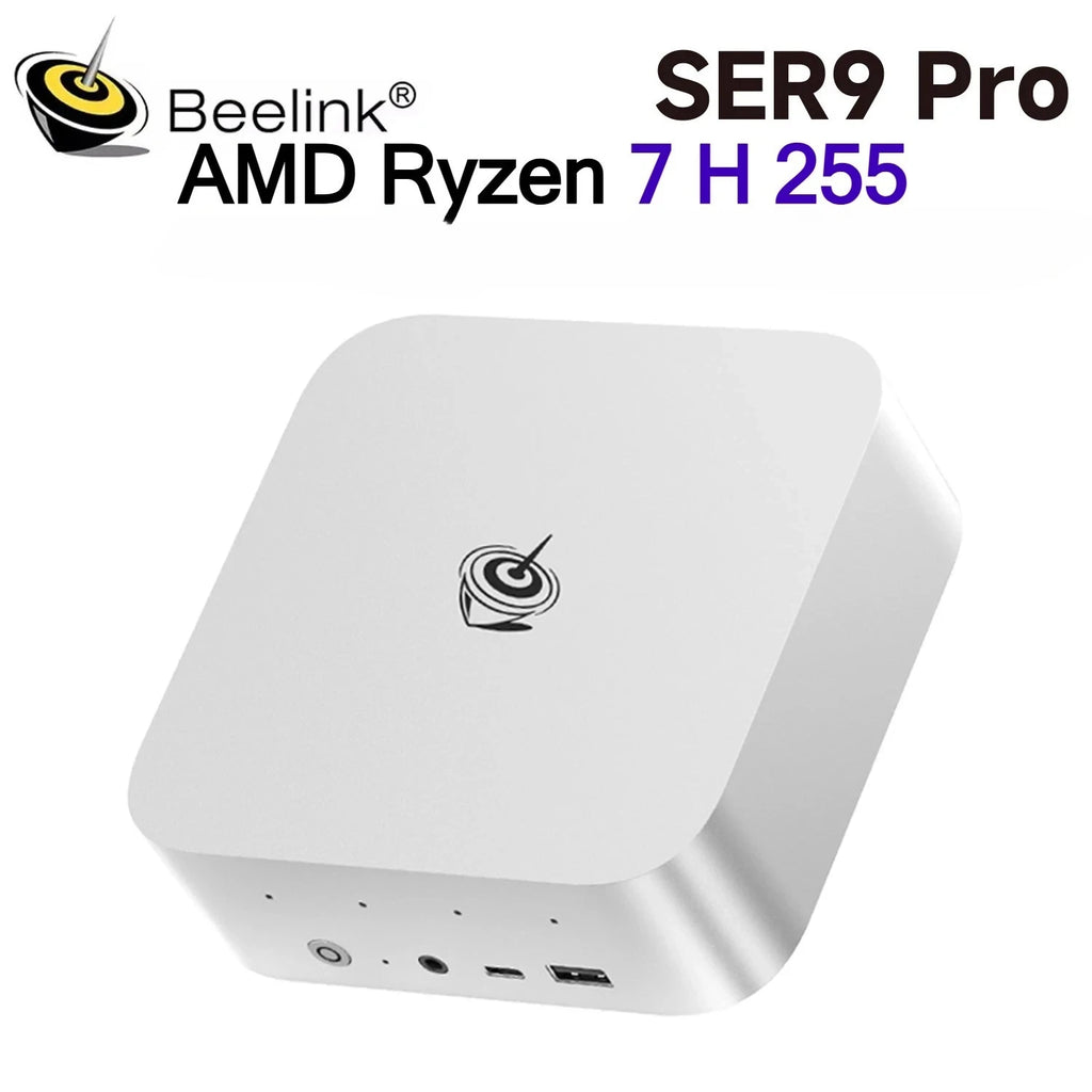 Beelink SER9 Pro AMD Ryzen 7 H255 Powerful AI PC LPDDR5X 8000MHz Mini Gaming PC NVMe SSD Desktop Gamer Computer