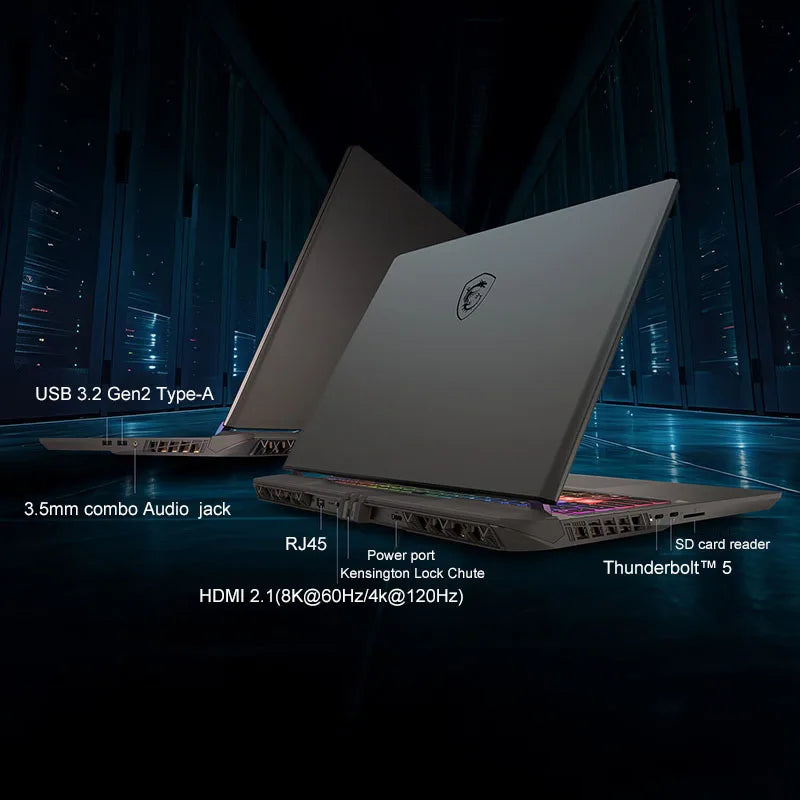 2025 MSI Vector 16 HX AI Gaming Laptop 16 Inch 2.5K 240Hz IPS Screen Notebook Ultra 9-275HX 32GB 2TB RTX5080 Netbook Computer PC