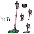 Cordless Vacuum Cleaner, 8 in 1/45Kpa Powerful Suction Lightweight stick vacuum for Home，LED Display, 3 Suction Modes, Upgraded Anti-Tangle Brush and Green Light ，45Mins Detachable Battery Vacuum for Hard Floor Carpet Pet