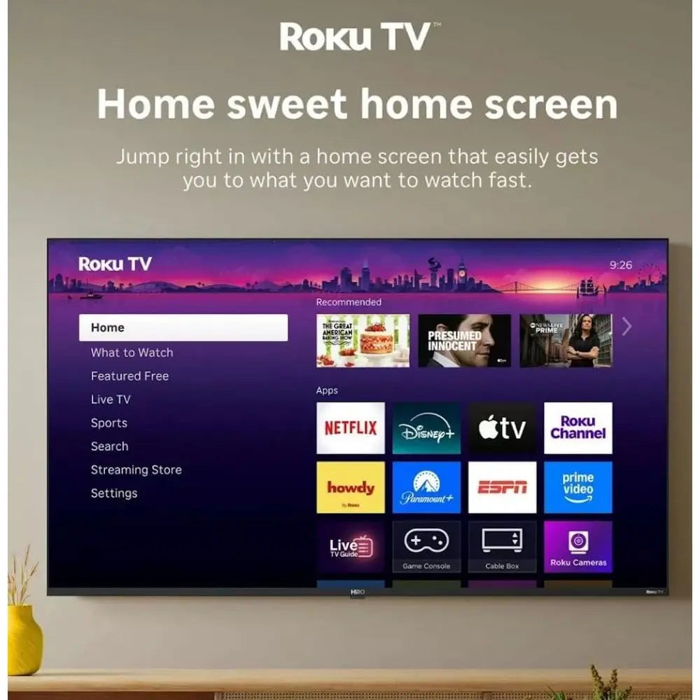 Hiro TV 40" 1080p Full HD Smart TV with Dolby Audio for Streaming, LED Direct Lit, with Wi-Fi, Bluetooth, 3X HDMI Ports - H40C3C