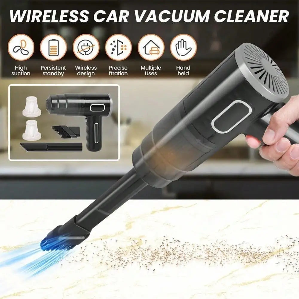Portable Vacuum Cleaner, 29000Pa Cordless Hand Held Vacuum Cleaner For Car / Home / Office, USB Rechargeable Type C Mini Portable Wireless Double Suction