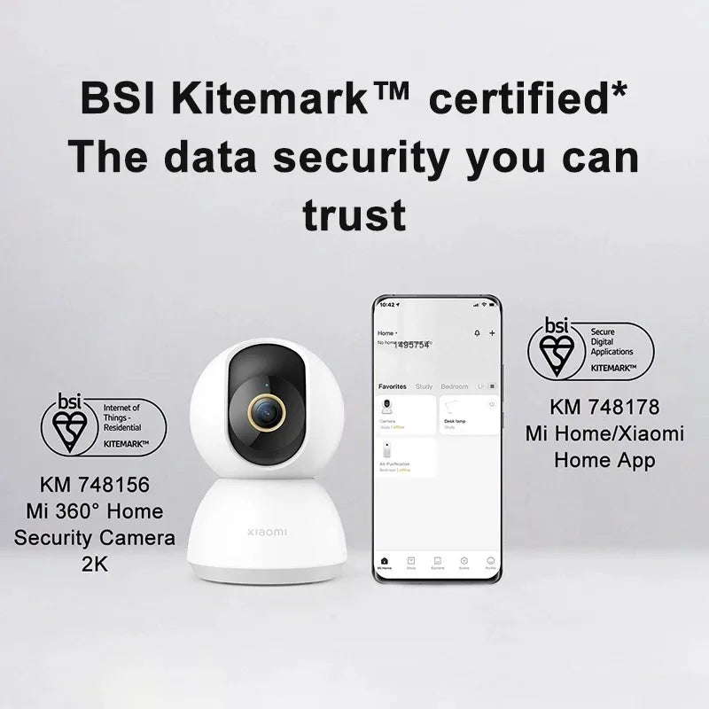 Original Xiaomi Smart Camera 2K 1296P HD 360 Angle Indoor Baby Security Monitor WIFI Night Webcam Video IP Camera Mi-Smart Home