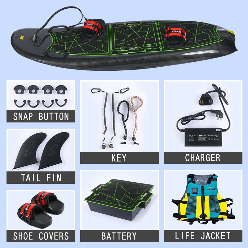 Lightweight Carbon Fiber/EPP Electric Surfboard High-speed Electric Surfboard Specially Designed for Surfing Direct Sale