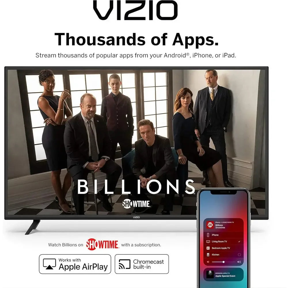 50 Inch 4K Smart TV, V-Series UHD LED HDR Television with Apple AirPlay and Chromecast Built-in