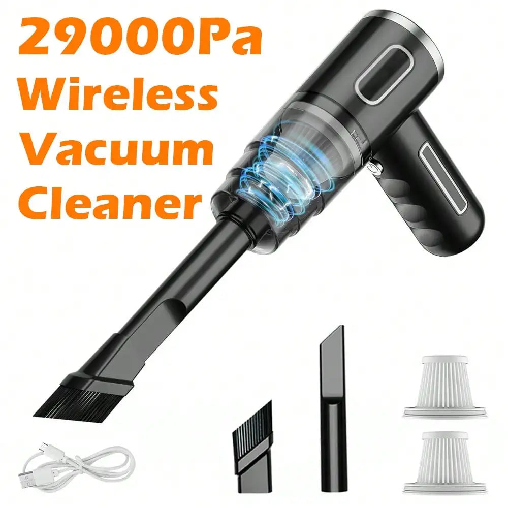 Portable Vacuum Cleaner, 29000Pa Cordless Hand Held Vacuum Cleaner For Car / Home / Office, USB Rechargeable Type C Mini Portable Wireless Double Suction