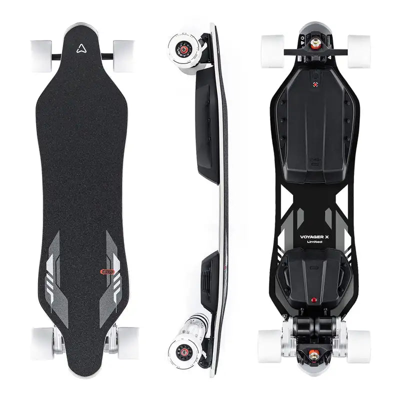 Meepo Voyager X Limited Electric skateboard + Free Cyclone 107s Wheels 5600W Dual 38mph 31mi GearDrive No Belt, Fast 2.1h Charge