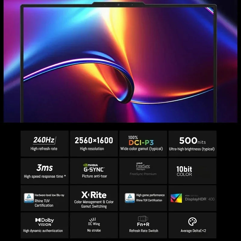 Lenovo Original LEGION R7000P 2025 R9 8945 HX R9 8940 HX RTX 5070 5060 8G 16inch 2.5K 240Hz Gaming Laptop